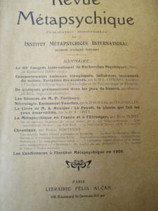 Revue métapsychique