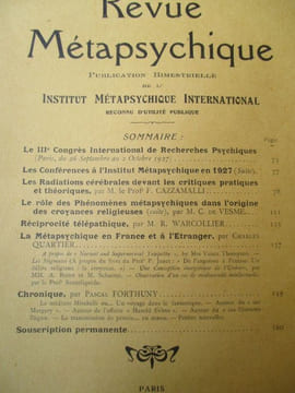 Revue métapsychique. collectif