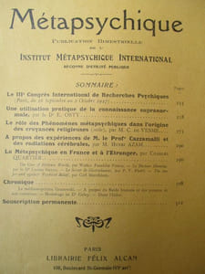 Revue métapsychique