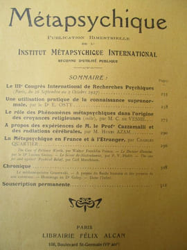 Revue métapsychique. collectif