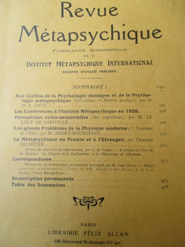 Revue métapsychique. collectif
