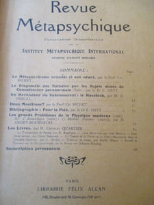 Revue métapsychique