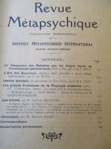 Revue métapsychique