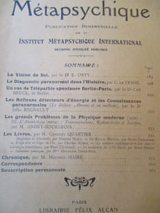 Revue métapsychique