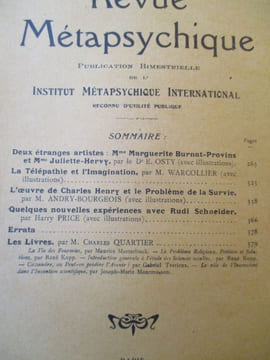 Revue métapsychique. collectif