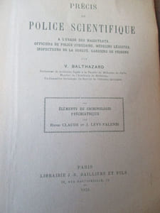 Eléments de criminilogie psychiatrique