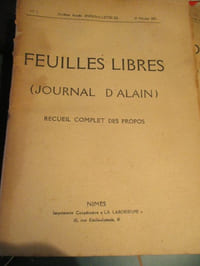 Libres propos (Journal d'Alain)