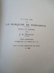 La marquise de Pompadour (1721-1764) buste en marbre par J.B. Pigalle (1714-1785)