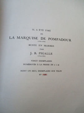 La marquise de Pompadour (1721-1764) buste en marbre par J.B. Pigalle (1714-1785). undefined