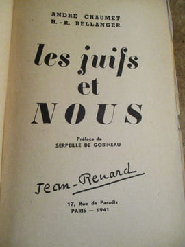 les juifs et nous. Chaumet (andré) Bellanger (HR)