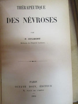 Thérapeutique des névroses. Oulmont (P)