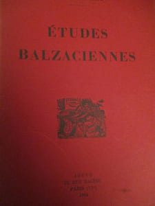 études balzaciennes