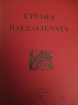études balzaciennes. bouteron ( marcel )