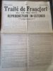 Traité de Francfort du 10 Mai 1871. 