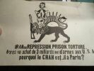 Iran=repression, prison, torture. Après un achat de 3 milliards (NF) d'armes aux U.S.A pourquoi le Chah est-il à Paris ?. affiche
