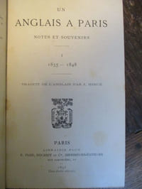 Un anglais à Paris notes et souvenirs 1835/1848