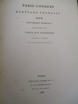Keepsake Paris-Londres Keepsake Français 1839. undefined