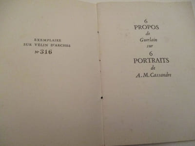 6 propos de Guerlain sur 6 portraits de A.M. Cassandre