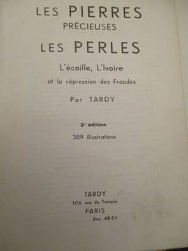 Les pierres précieuses les perles l écaille l' ivoire et la répression des fraudes. Tardy