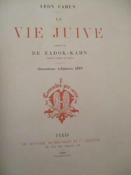 La vie Juive. Cahun (Léon)