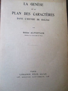 la genese et le plan des caracteres dans l oeuvre de balzac