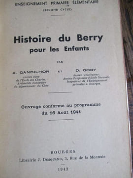 Histoire du Berry pour les enfants. Gandilhon (A) Goby (D)