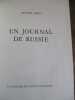 Un journal de Russie. Nisin (Arthur)