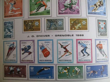 Les Jeux Olympiques d hiver à travers les timbres-poste. Caurat (Jacqueline)