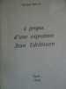 à propos d une exposition Jean Edelmann. Privat (Bernard)