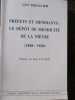 Préfets et mendiants le dépot de mendicité de la nièvre (1808-1820). Thuillier (Guy)