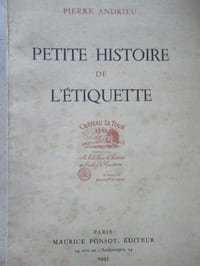 Petite histoire de l'étiquette