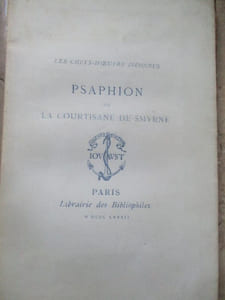 Psaphion ou la courtisane de smyrne et les hommes de Promethée