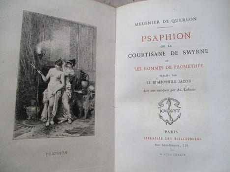 Psaphion ou la courtisane de smyrne et les hommes de Promethée. Meusnier de querlon