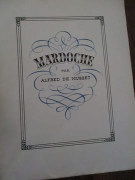 Mardoche. Alfred de Musset