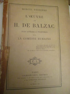 l oeuvre de honoré de balzac étude litteraire et philosophique sur la comédie humaine