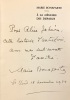 &Agrave; la m&eacute;moire des disparus. I - Derri&egrave;re les vitres closes. II - L’Appel des s&egrave;ves.. BONAPARTE (Marie).