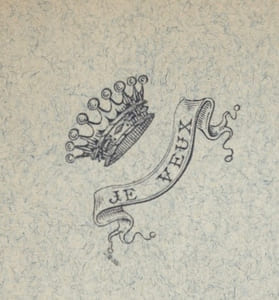 2 cartes autographes signées au peintre Alfred Roll, avec adresse, couronne et devise «Je veux».