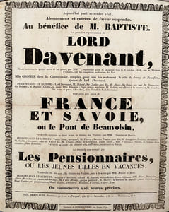 [THÉÂTRE D'ORLÉANS]. Jeudi 22 octobre 1825. Au bénéfice de M. Baptiste.
