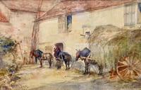 Cour de ferme à Saint-Clair-sur-Epte.