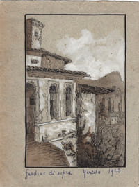Ensemble de lettres, dessins et une photographie, 1923-1981 relatifs à Gabriele D'Annunzio.