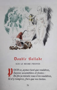 LES DEUX TESTAMENTS DE MAISTRE FRANÇOIS VILLON. Avec le Codicille et les Ballades. Illustrés de gravures sur cuivre originales par Maurice Leroy.