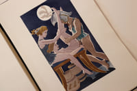 LES CHANSONS SECRÈTES DE BILITIS nouvellement traduites sur le manuscrit de la Justinienne, suivie de LES FILLES DE LOTH, LA FEMME A BARBE de Guy de Maupassant, L'ETUDIANT ET LA GRISETTE, pièce en un acte de Henry Monnier, LE COMPENDIUM ÉROTIQUE, LA BALLADE MYTHOLOGIQUE. 12 illustrations en hors texte et culs-de-lampe de JEAN JOUY.