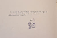 Etude Patronymique par Eugène Demolder, avec quelques reproductions brutales de devises inédites du temps.
1/6 ex. Chine + autographe