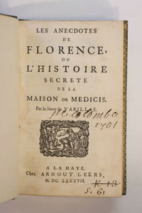 Les anecdotes de Florence, ou l'Histoire secrète de la Maison de Médicis.