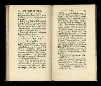 La semaine nocturne : Sept nuits de Paris ; qui peuvent servir de Suite aux III-CLXXX déjà publiées. Ouvrage servant à l'Histoire du Jardin du ...