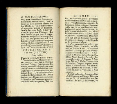 La semaine nocturne : Sept nuits de Paris ; qui peuvent servir de Suite aux III-CLXXX déjà publiées. Ouvrage servant à l'Histoire du Jardin du ...