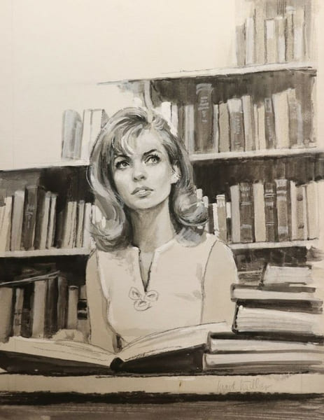 Dessin original Aquarelle Gouache Roman-Photo Painting . Mark Miller