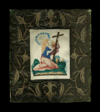 Objet de piété
iconographie religieuse populaire
Marie Madeleine Magdala Magdaléenne
Vélin. undefined