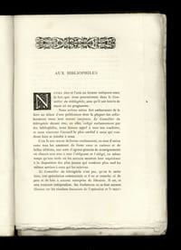 LE CONSEILLER DU BIBLIOPHILE. Publication destinée aux amateurs de livres rares et curieux et de belles éditions.