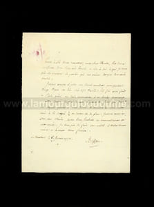 Comte de Buffon Lettre signée à Thouin Montbard naturaliste 